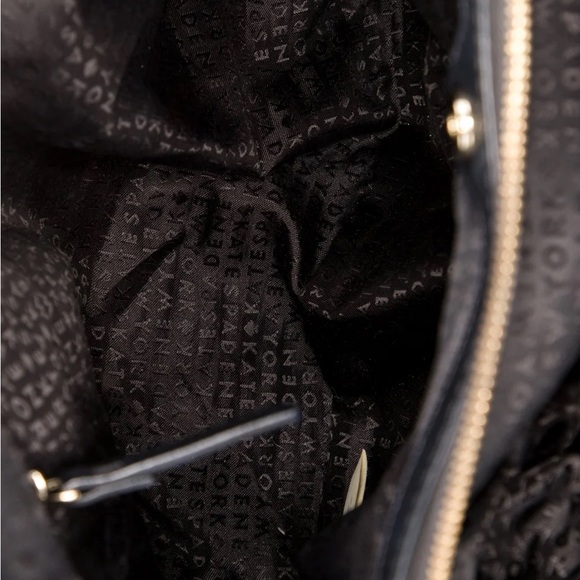 Kate Spade Black Satchel with Structured Shape and Rolled Handles - Picture 8 of 9